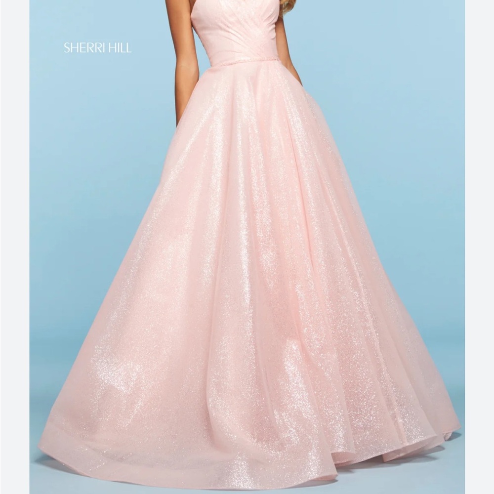 Sherri Hill Pink Glitter Gown
